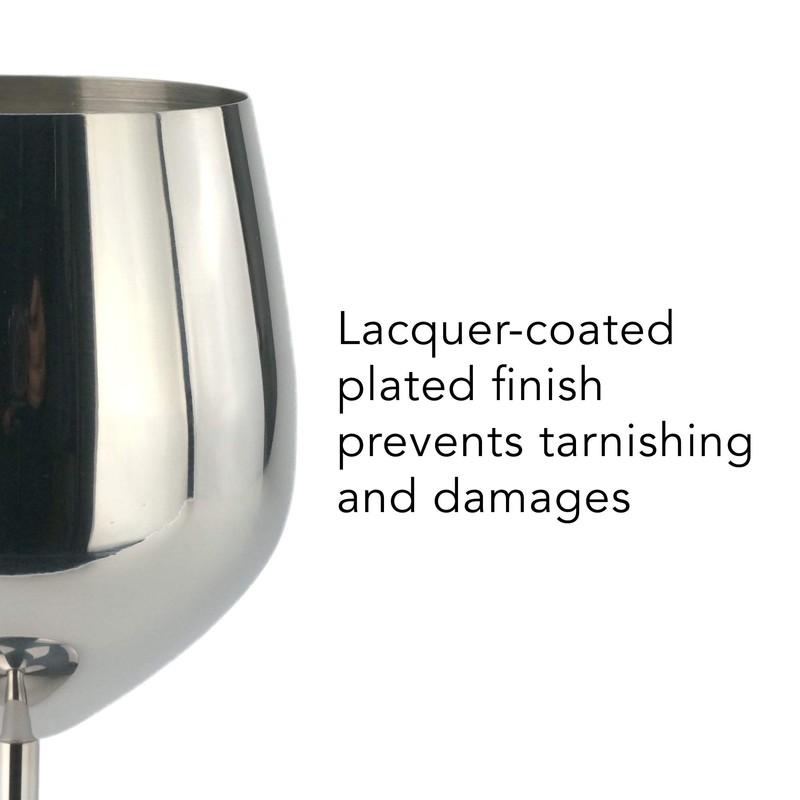 PG Set of 4 Stainless Steel Wine Glass - 18.5oz