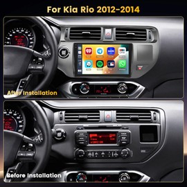 Fuluku 4+64GB Android 15 Car Stereo for Kia Rio 2012-2014 Wireless Carplay Android Auto, 9 Inch Incell Touch Screen Car Stereo with GPS, Backup Camera, Bluetooth, FM/RDS, EQ, WiFi, SWC