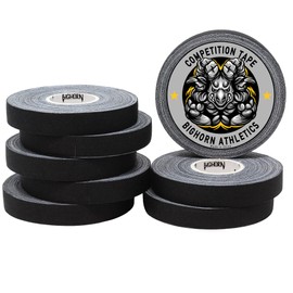 Bighorn Athletics Premium Competition Jiu-Jitsu Finger Tape, 8-Rolls, 50% Stronger Material, Residue-Free (0.5-Inch, Black/White Assorted)