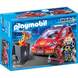 Playmobil 9235 City Action Firefighter with Car,MultiColor