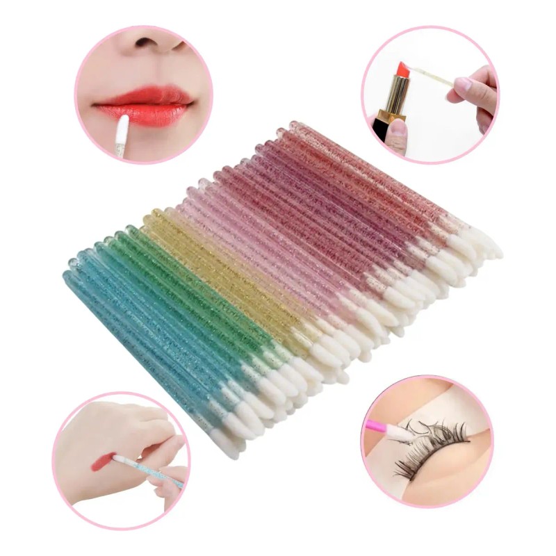 300 Pzas Lip Brush Glitter Para Labios Pestañas,microblading