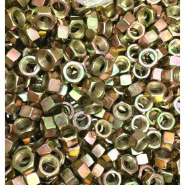 Unbranded 1/2-20 GRADE 8 HEX NUT YELLOW ZINC PLATED- 20 PC PACK