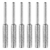 SEIWEI Chainsaw Sharpener Burrs, Titanium Plated, 4mm, 6pcs Set