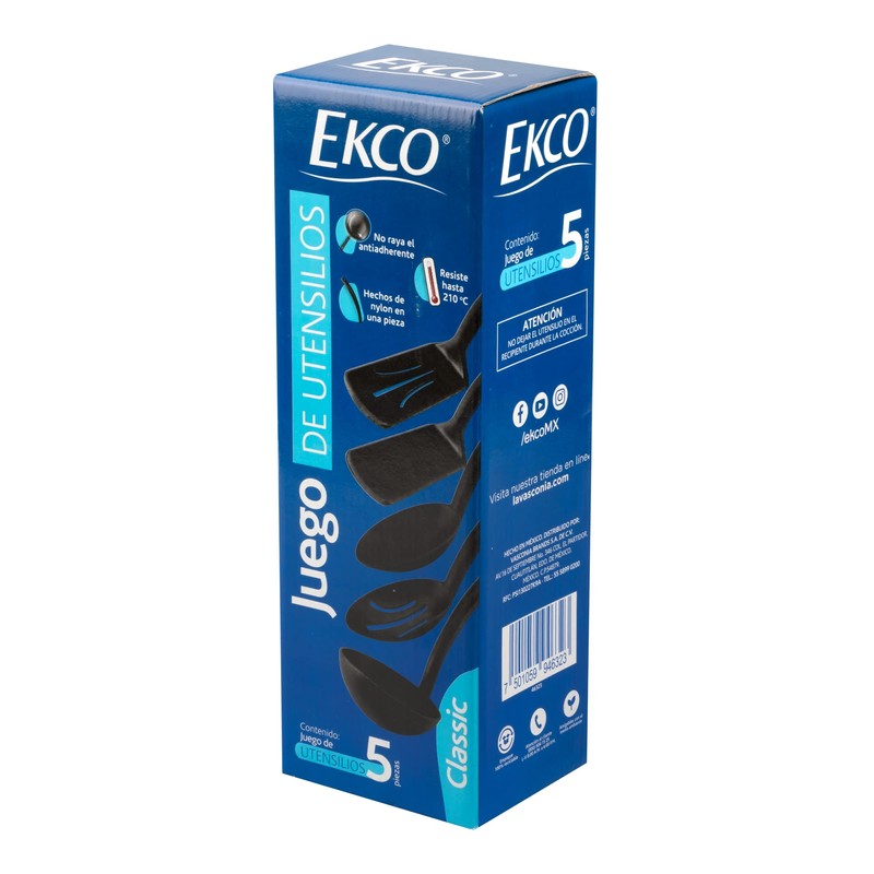 Juego de Utensilios de Cocina 5 Piezas Ekco Classic, Hechos