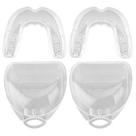 Kinberry Gum Shield - 2PCS Custom Fit Mouthguard with Gel Moulding Ideal for Karate, Lacrosse, Hockey, and Football Includes Clear Protective Case(Aldult)