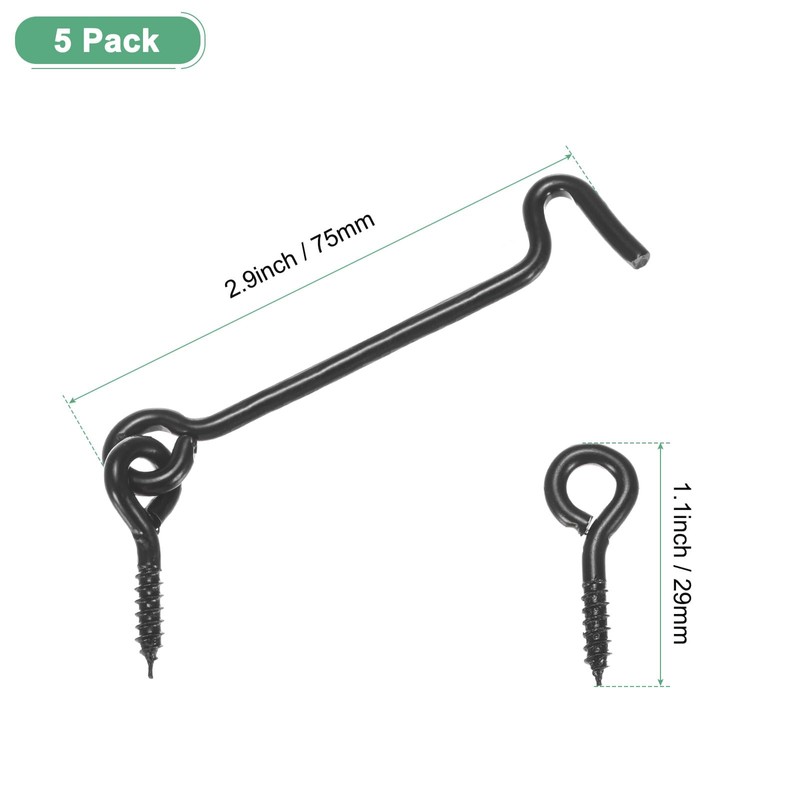 M METERXITY 5-Pack Hook and Eye Latch for Door 3