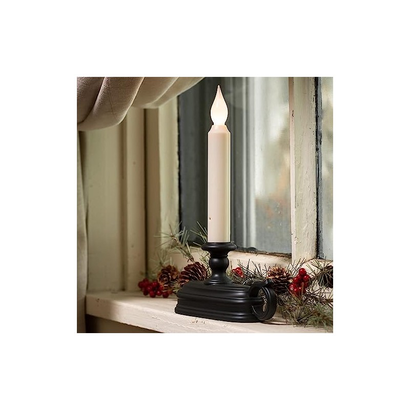 2-in-1 Cordless Window Candle, Dusk Till Dawn Sensor, Amber and