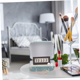 Hohopeti Makeup Case Jewelry Carrying Suitcase Detailed Workmanship Globe Map Appearance Birthday