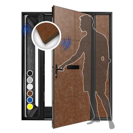 Arrowzooom 20 BROWN Self-Adhesive Door Kit PRO Polyester Foam Panels Peel and Stick Music Recording Studio Soundproof Noise Reduction -40db Thick Acoustic Treatment Fire Retardant 12x12x0.78in 1244