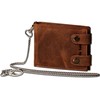 Wild Nature Leather men's wallet (261B) wallet biker wallet chain