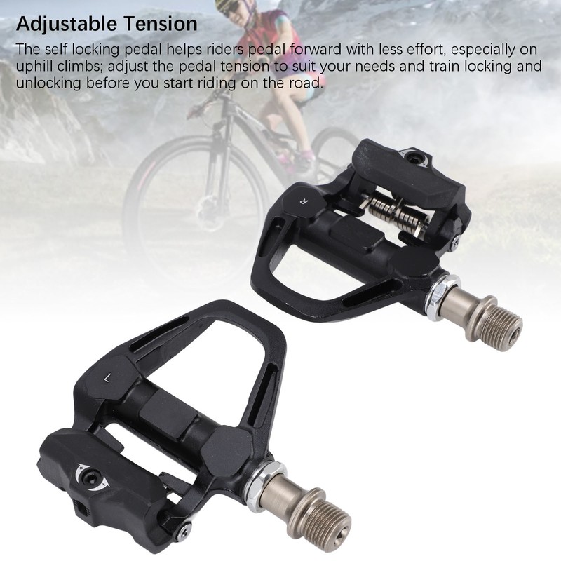 Clipless Pedals 9/16 Inch Molybdenum Steel Axle Bearing Adjustable Tension