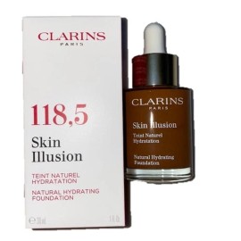 Clarins 5pcs Clarins Skin Illusion Natural Hydrating Foundation #100.5 Cream