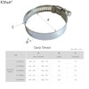 4 Pcs Hose Clamp in 304 Stainless Steel Clip for