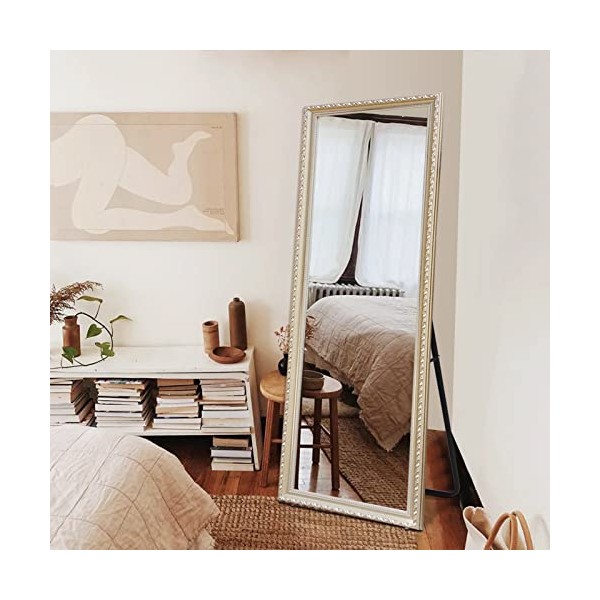 Niccy Full Length Mirror Solid Wood Frame Wall-Mounted Mirror with