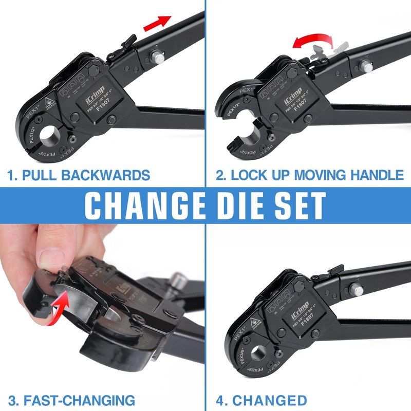 iCrimp KIT-FACL PEX Crimping Tool Kit for Crimping & Removal