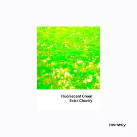 Hemway Craft Glitter Shaker 130g / 4.6oz Glitter for Arts, Crafts, Resin, Tumblers, Nails, Painting, Decoration, Festival, Cosmetic, Body - Extra Chunky (1/24" 0.040" 1mm) - Fluorescent Green