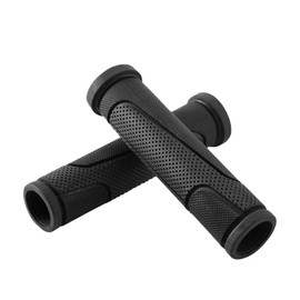 Bicycle Handlebars 1 Pair (2 Pieces) Set, Rubber Anti-Slip, Durable, Replacement, Repair, Spare Bicycle, Kickboard, Mountain Bike, Cross Bike, Motorcycle Bike, Φ0.9 inches (22 mm), Black