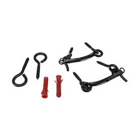 ALLSAFE Pool Fence Wall Attachment Kit – Black | Connect Mesh Safety Fencing to Brick, Block, Stucco, or Wood Walls – Includes Hooks, Latches, Anchors & Screws