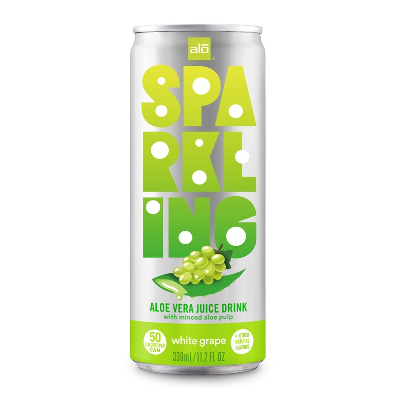 ALO Sparkling White Grape Carbonated Aloe Vera Juice Drink |