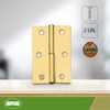 Amig - 2er Pack Möbel-Scharniere - Rechtsöffnung - Messingstahl -