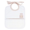Filet Rectangular Soft Fabric Bib with White Diamond Pattern with