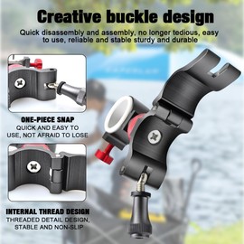 Udbrud Fishing Parasol Holder, Aluminium Alloy Fishing Umbrella, Balcony Holder, Balcony Railing, Boat Rod Holder, Accessories, Fishing Chair, Umbrella Holder Clamp for Fishing Box