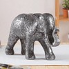 Hebdids Silver Elephant Statue - Modern Home Decor, Resin Sculpture
