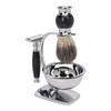 4 in 1 Soap Beard Brush Kits Brush Bowl Holder