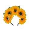 Women's Bohemian Simulated Chrysanthemum Blossoms Headband Wreath Holiday Headpiece Sunflower