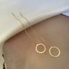 9ct Gold Karma Circle Pull Through Earrings