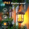 Otdair Solar Wall Lantern Outdoor, Flickering Flames Solar Sconce Lights