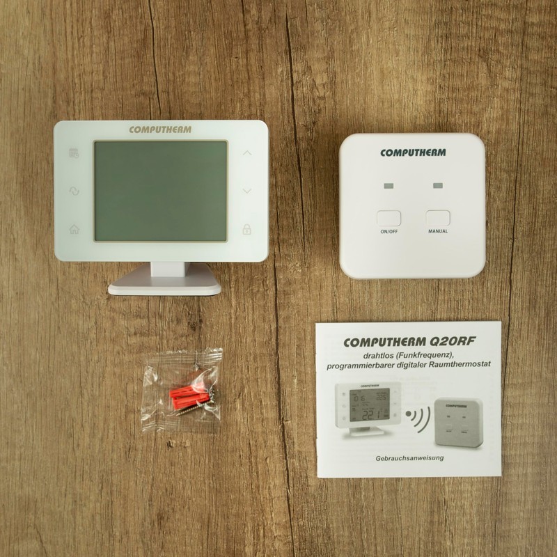 COMPUTHERM Q20RF Wireless Programmable Room Thermostat, Heating & AC Temperature