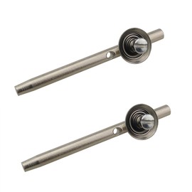 Ruiwaer 2PCS Silver Thread Guide Pin Flat Sewing Machine Head Thread Single Needle Top Arm Thread Guide