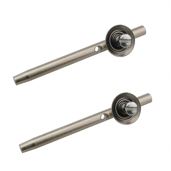 Ruiwaer 2PCS Silver Thread Guide Pin Flat Sewing Machine Head