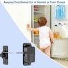 WILNIRY 2 Pcs Refrigerator Fridge Freezer Door Lock with Password,
