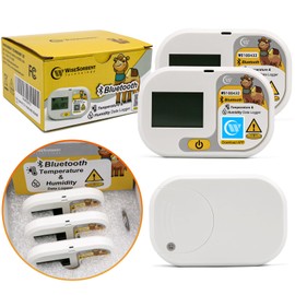 Wisesorb 3PCS Data Logger with LCD, Temp/Humidity, Bluetooth