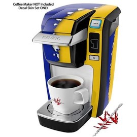 WraptorSkinz Decal Style Vinyl Skin compatible for Keurig K10 / K15 Mini Plus Coffee Makers Ripped Colors Blue Yellow (COFFEE MAKER NOT INCLUDED)
