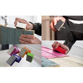 Boxonly Diamond Sanding Hand Pad Blocks 1800 Grits Arc Shape Back Hand-Held Block for Grinding,Polishing,Sharp Edges