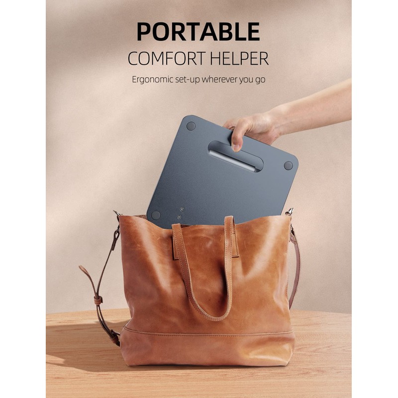 Nulaxy 360° Rotating Laptop Stand for Desk, Ergonomic Notebook Riser
