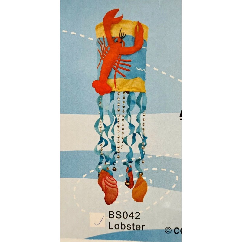 CPM Lobster Windsock Indoor Outdoor Wind Chime 24” Springtime Decor