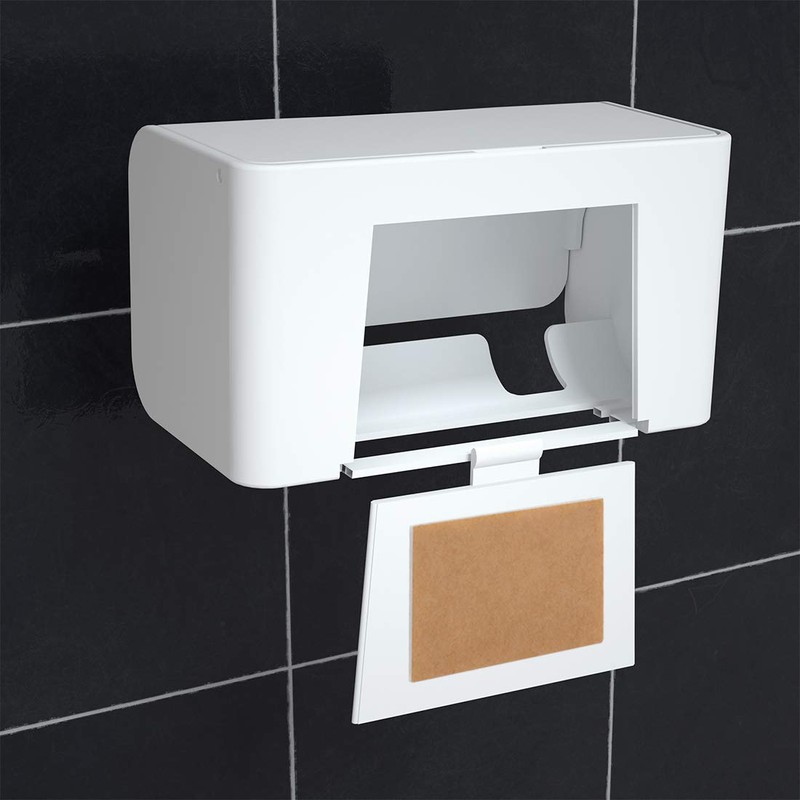 Toothbrush Holder Wall Mounted with Cover for Bathroom, 2 Slots
