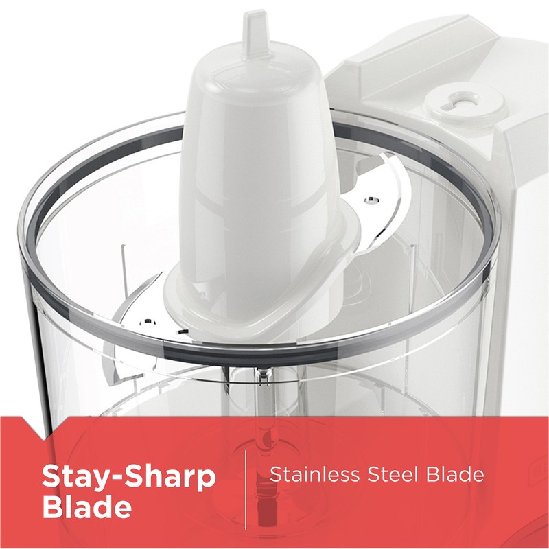 BLACK+DECKER HC150W 1.5-Cup Electric Food Chopper, White, 1.5_cup