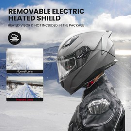 ILM Motorcycle Helmets Full Face with Anti-Fog Pinlock for Cascos para Motos Snowmobile Mens Women Heated Shield Compatible DOT Model 129
