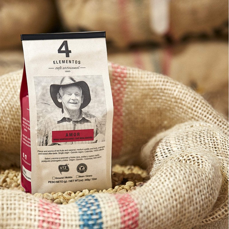 4 Elementos Amor Roasted Coffee Beans – 12oz Single-Origin Artisanal