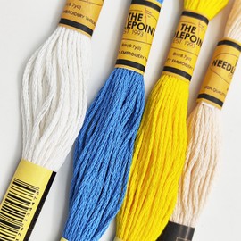 Howie's Needlepoint Needlepoint Kits, 18CT Printed Embroidery Pattern Starter Kits, Stamped Patterns Canvas Kits(Christmas Ball-Letter B,4x4inch)