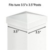 4 Packs 3.5inch Vinyl Pyramid Style Fence Post Cap/Vinyl Post