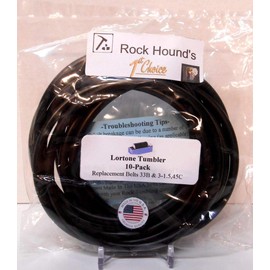 Rockhound's First Choice Replacement Drive Belts for Lortone 33B, 3-1.5, 45C Rock Tumbler- 10 Pack (B1000-342)