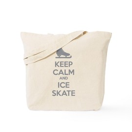 CafePress Keep Calm And Ice Skate Tote Bag Natural Canvas Tote Bag, Reusable Shopping Bag