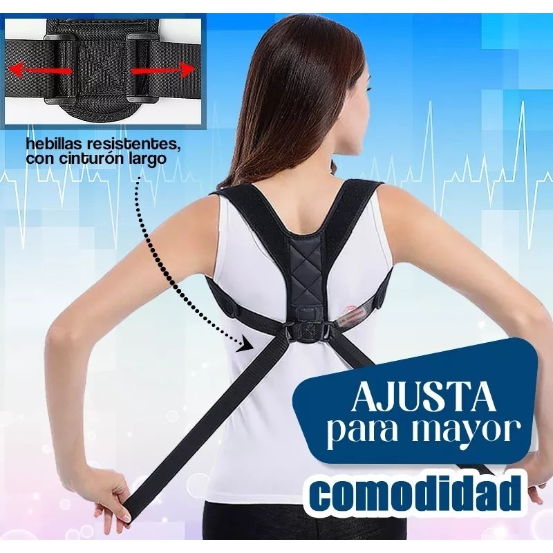 J.H. Company Corrector De Postura Espalda Soporte Ajustable Jb-7021