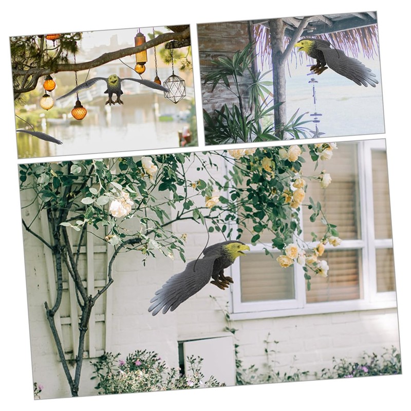 Lifelike Hawk Scarecrow – Decoy for Birds, Pigeons & Cats
